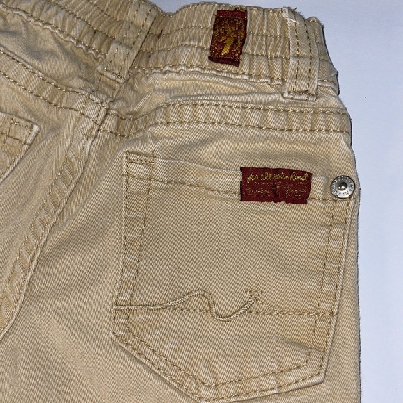 7 For All Mankind 24 months denim top and khaki pants - Picture 6 of 7